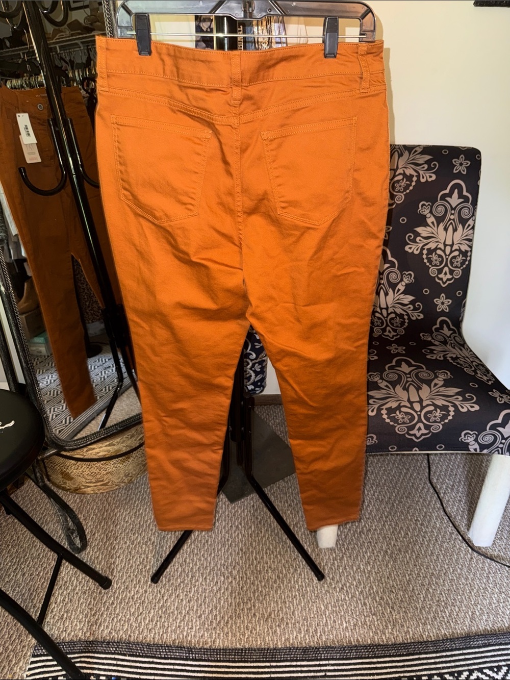 St. John's Bay Women's Rust Orange Skinny Jeans - Picture 4 of 8
